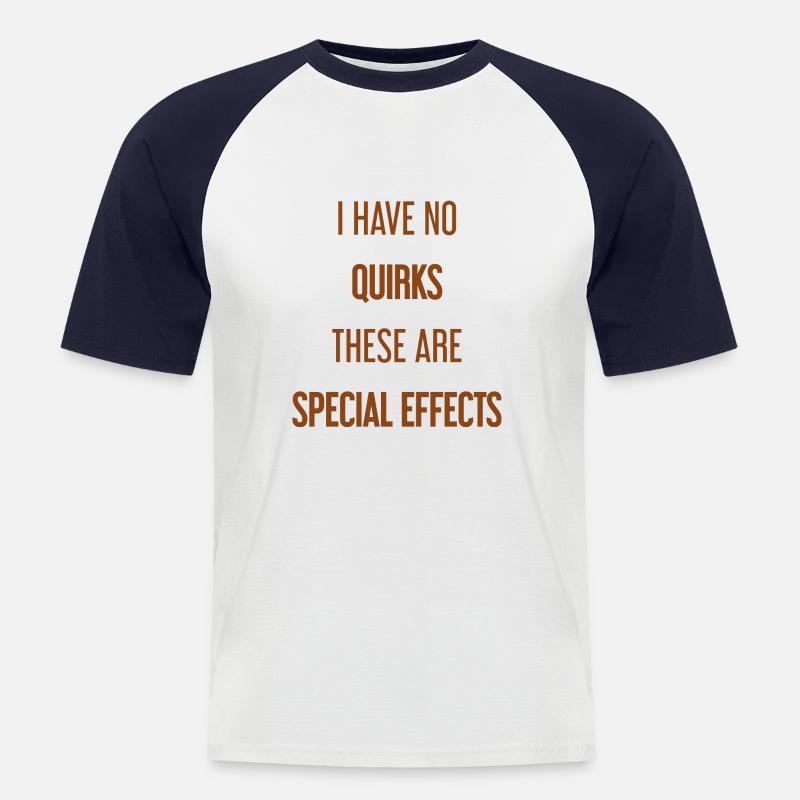 Keine Macken, nur Special Effects! - Männer Baseball-T-Shirt - Weiß/Navy