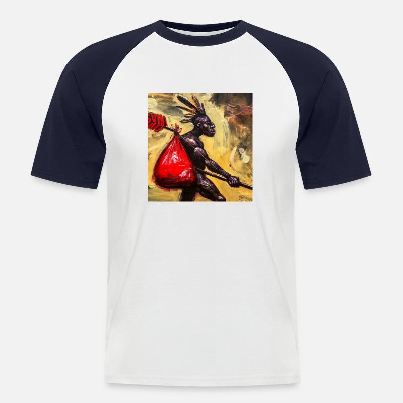 Save Hunter 41, freemasters - Männer Baseball-T-Shirt - Weiß/Navy