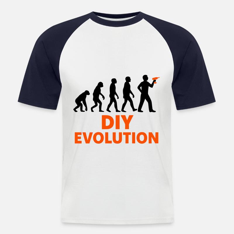 DIY Evolution Crafts - Men's Baseball T-Shirt - white/navy