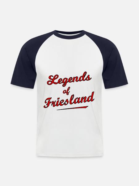 Legends from Friesland - Men's Baseball T-Shirt - white/navy