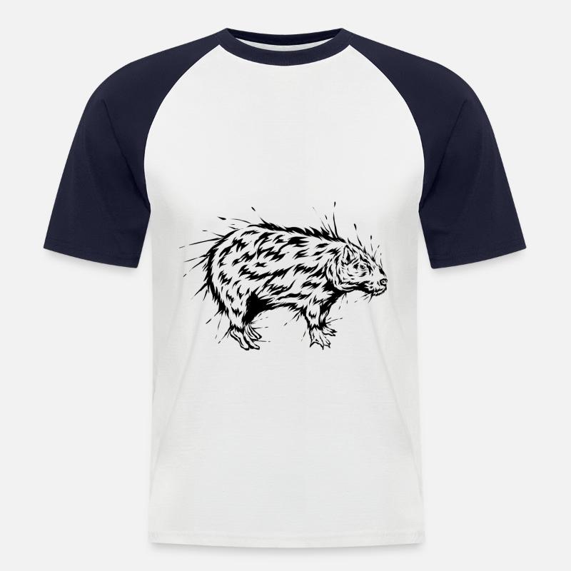 Capybara - Männer Baseball-T-Shirt - Weiß/Navy