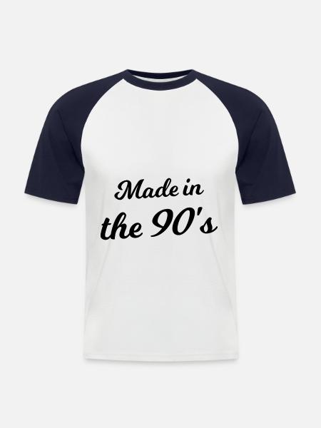 The 90s - Men's Baseball T-Shirt - white/navy