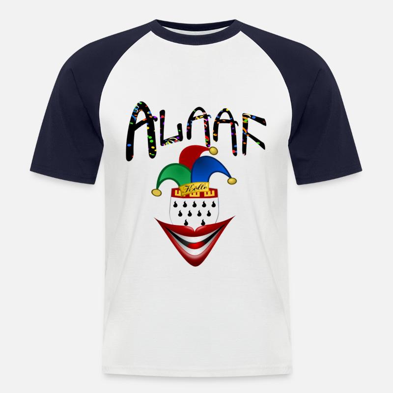 Karneval - Männer Baseball-T-Shirt - Weiß/Navy