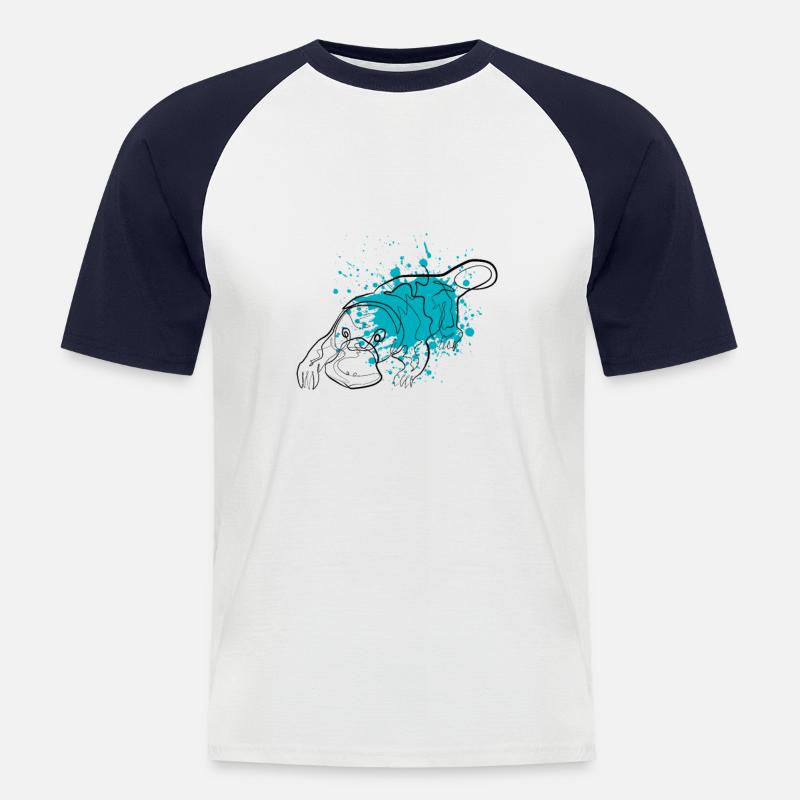 Schnabeltier - Männer Baseball-T-Shirt - Weiß/Navy