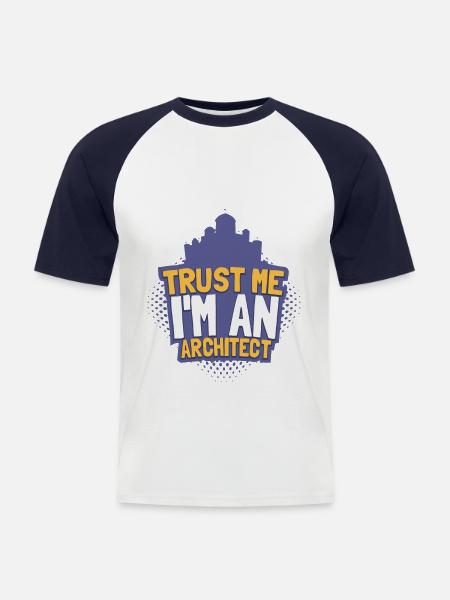 architect - Men's Baseball T-Shirt - white/navy