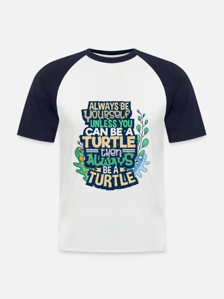 turtle - Men's Baseball T-Shirt - white/navy