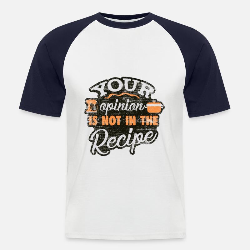 Kochen Koch - Männer Baseball-T-Shirt - Weiß/Navy