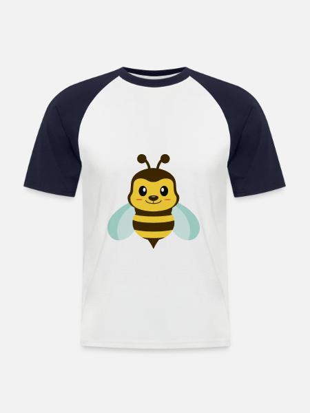 Bumble bee - Men's Baseball T-Shirt - white/navy