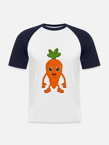 Carrot carrot - Men's Baseball T-Shirt - white/navy