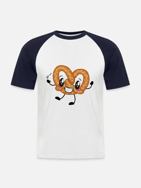 Pretzel pretzel - Men's Baseball T-Shirt - white/navy