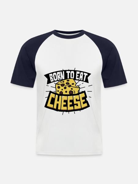 Cheese - Men's Baseball T-Shirt - white/navy