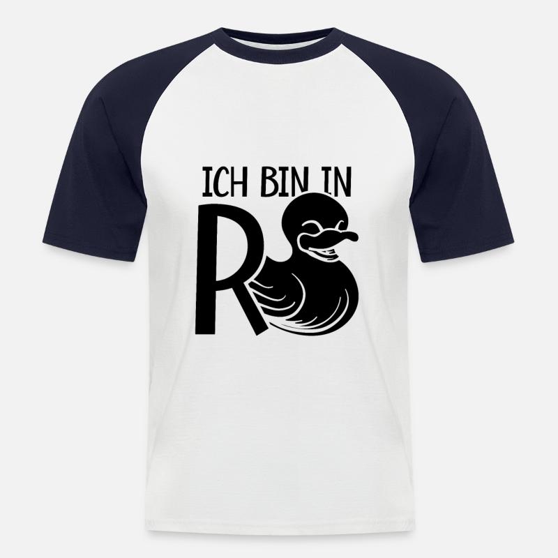 Rentner Rente - Männer Baseball-T-Shirt - Weiß/Navy