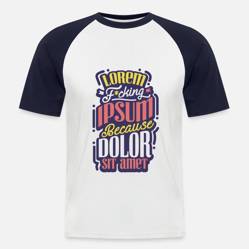 Web designer computer scientist Nerd - Men's Baseball T-Shirt - white/navy