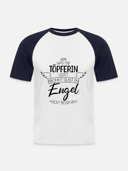 potter - Men's Baseball T-Shirt - white/navy