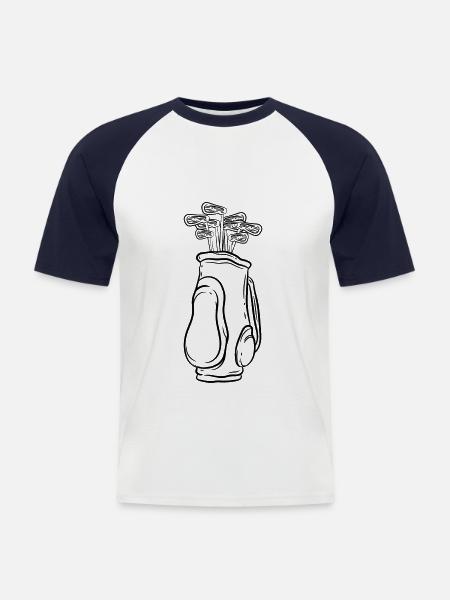 Golfer Golf - Männer Baseball-T-Shirt - Weiß/Navy