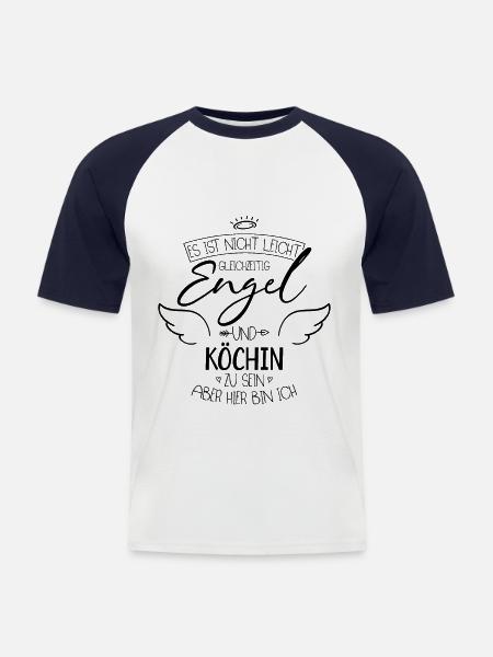 Köchin - Männer Baseball-T-Shirt - Weiß/Navy