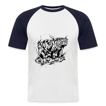 Grizzly Bear - Men's Baseball T-Shirt - white/navy - Front - Nik (191cm)