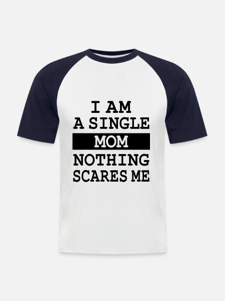 Ich bin alleinerziehende Mutter - Männer Baseball-T-Shirt - Weiß/Navy