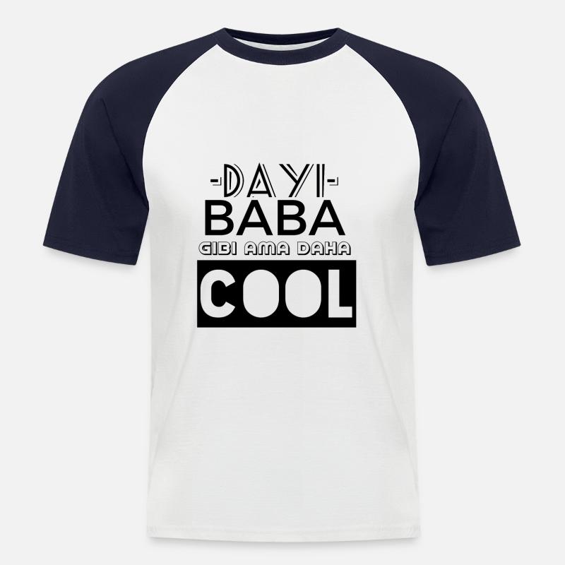 Türkischer Spruch - Männer Baseball-T-Shirt - Weiß/Navy