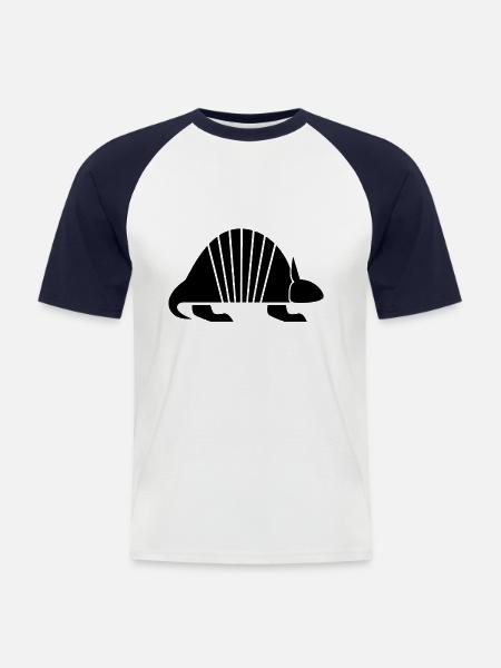 armadillo - Men's Baseball T-Shirt - white/navy