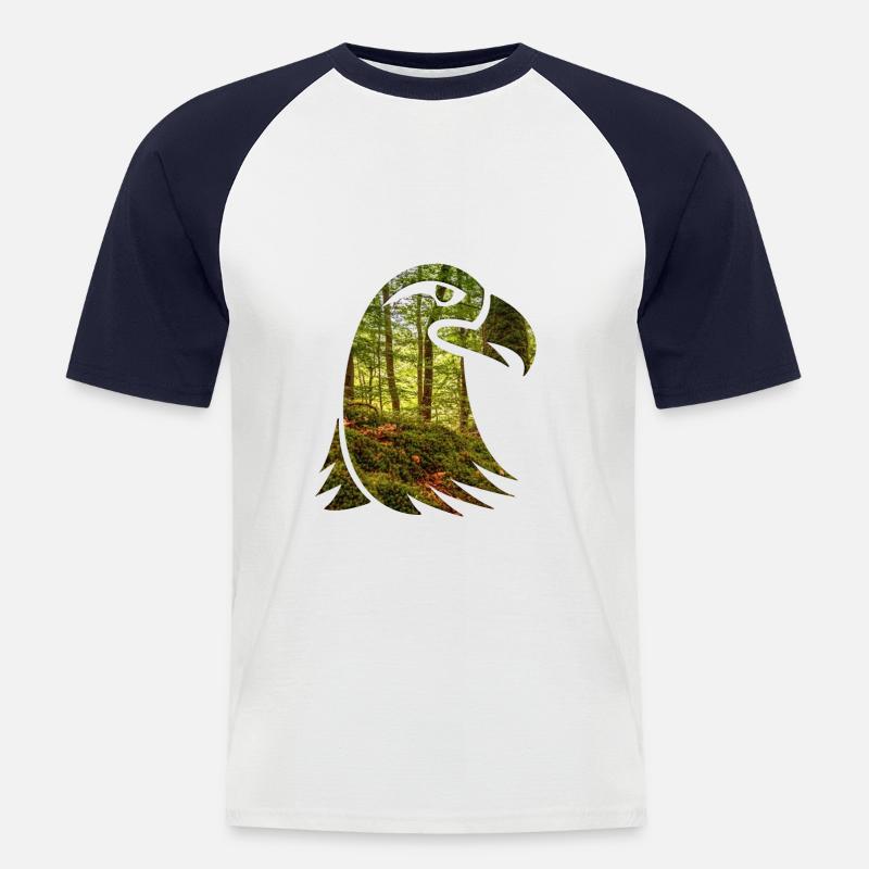 Forest Eagle - Men's Baseball T-Shirt - white/navy
