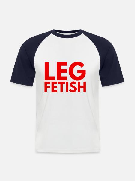 leg fetish - Men's Baseball T-Shirt - white/navy