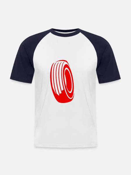 tyre - Men's Baseball T-Shirt - white/navy