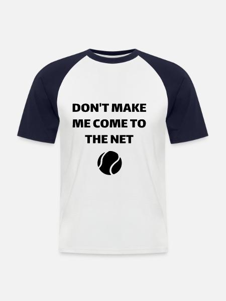 Tennis saying - Men's Baseball T-Shirt - white/navy