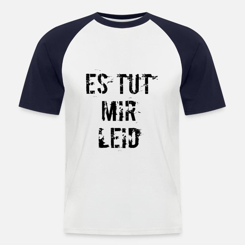 es tut mir leid - Männer Baseball-T-Shirt - Weiß/Navy