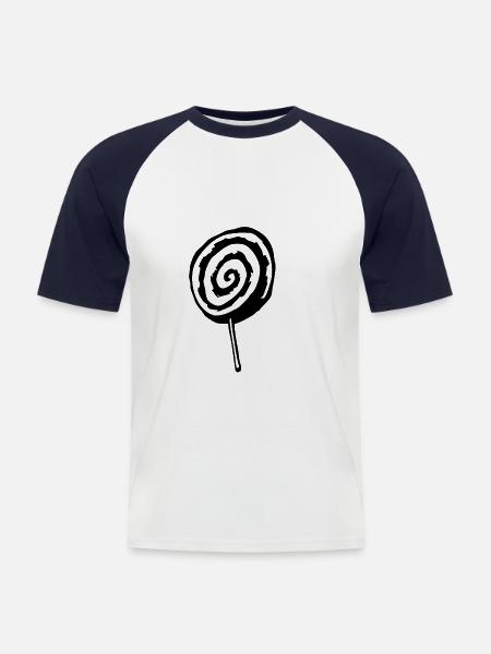 Sucette - T-shirt baseball manches courtes Homme - blanc/marine