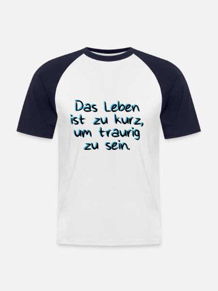 Schöne Sprüche - Männer Baseball-T-Shirt - Weiß/Navy