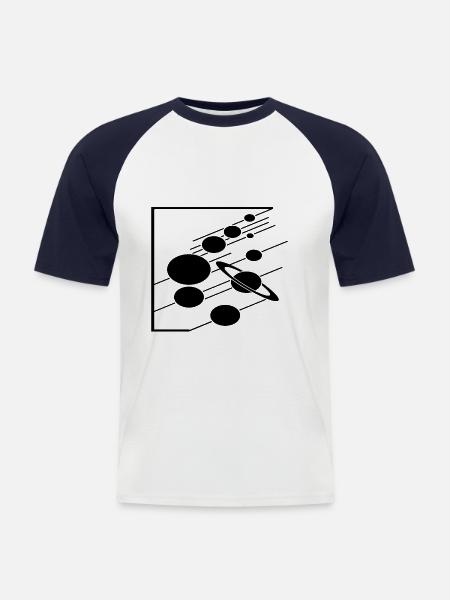 PLANET UNIVERSE - Men's Baseball T-Shirt - white/navy