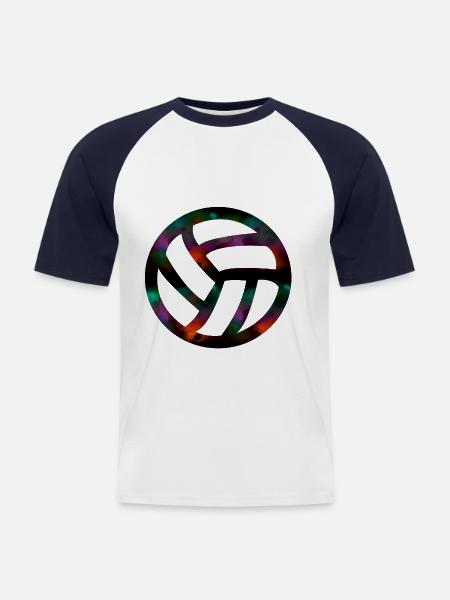 volleyball - Männer Baseball-T-Shirt - Weiß/Navy