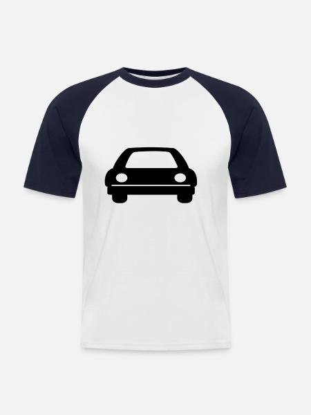 automobile - Men's Baseball T-Shirt - white/navy