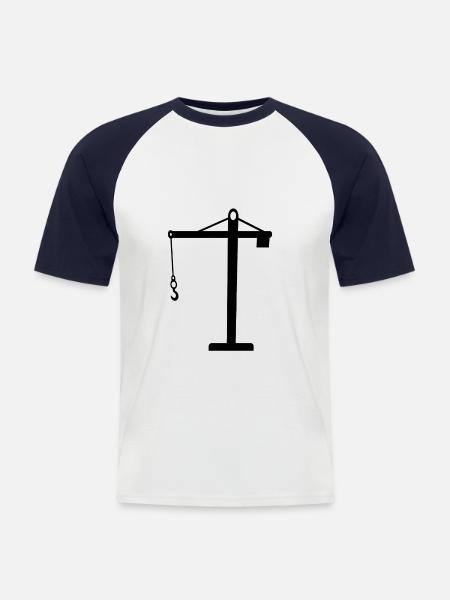 crane - Men's Baseball T-Shirt - white/navy