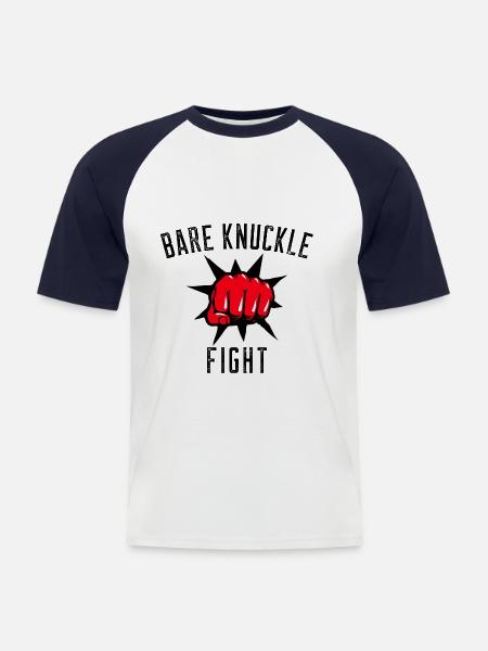 COMBAT DE KNUCKLE - T-shirt baseball manches courtes Homme - blanc/marine