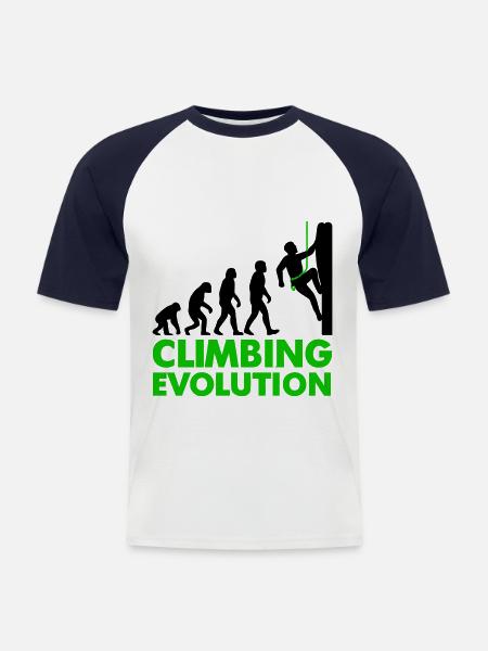 Escalade Evolution Klettern - T-shirt baseball manches courtes Homme - blanc/marine