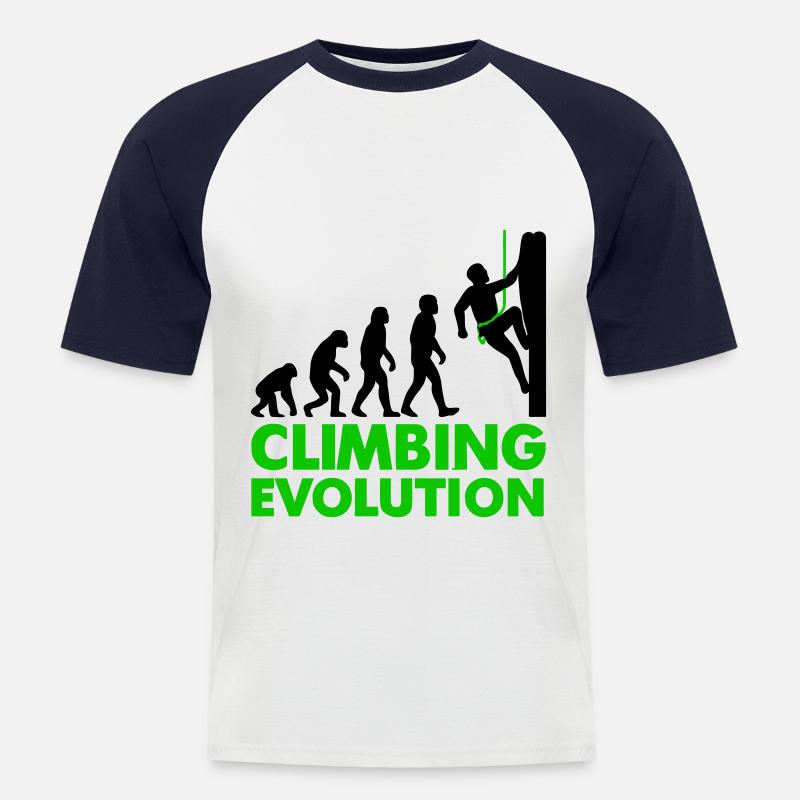 Escalade Evolution Klettern - T-shirt baseball manches courtes Homme - blanc/marine