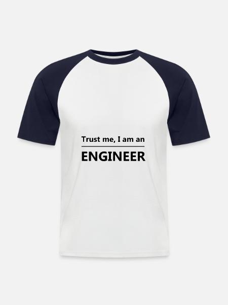 engineer - Men's Baseball T-Shirt - white/navy