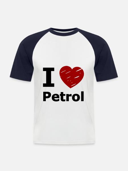 Amour de l’essence - T-shirt baseball manches courtes Homme - blanc/marine