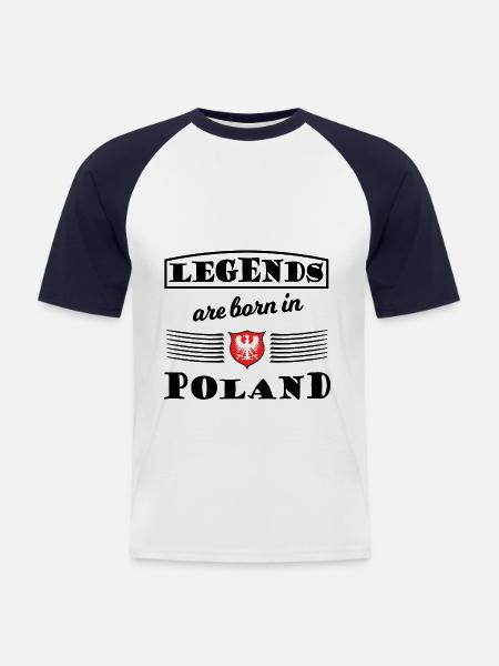 The Polish legend - Men's Baseball T-Shirt - white/navy