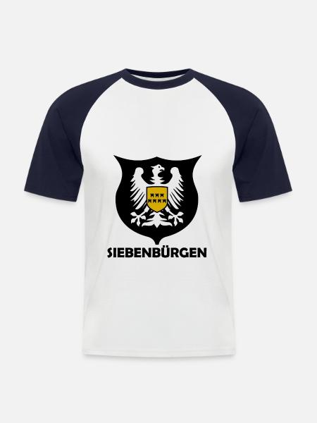 Siebenbürgen Adler - Männer Baseball-T-Shirt - Weiß/Navy