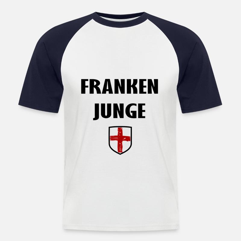 Frankenjunge - Männer Baseball-T-Shirt - Weiß/Navy