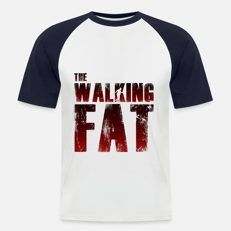 Fett Dick - Männer Baseball-T-Shirt - Weiß/Navy