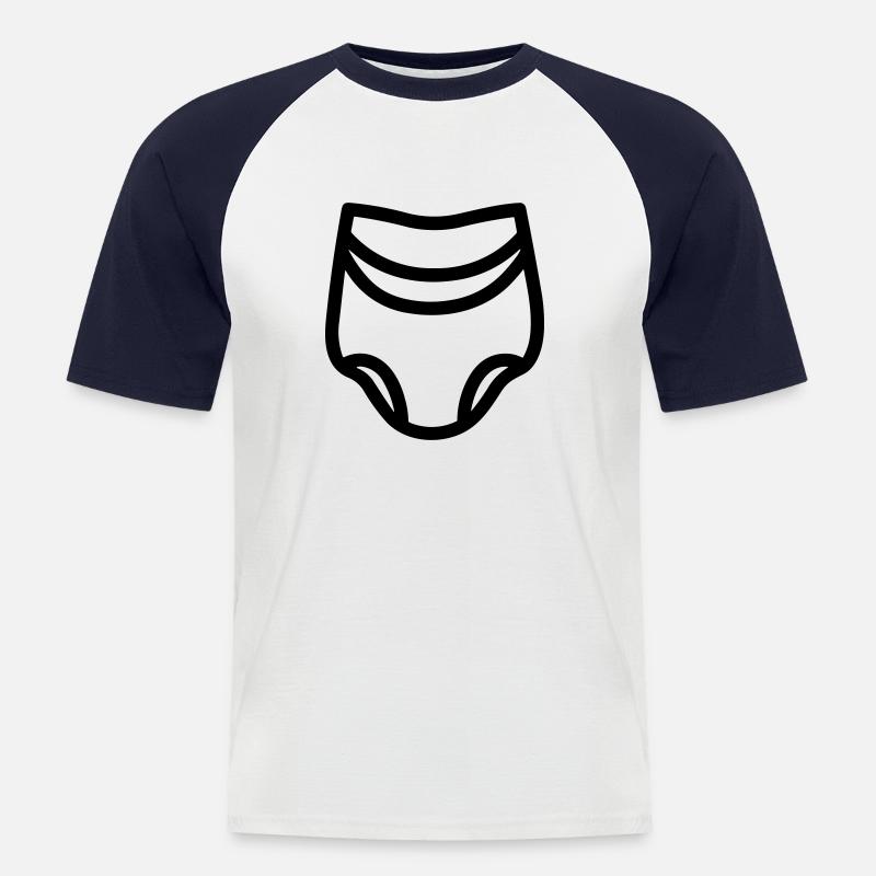 Schicht - Männer Baseball-T-Shirt - Weiß/Navy