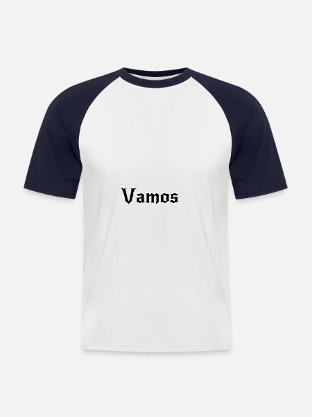 Vamos - Men's Baseball T-Shirt - white/navy
