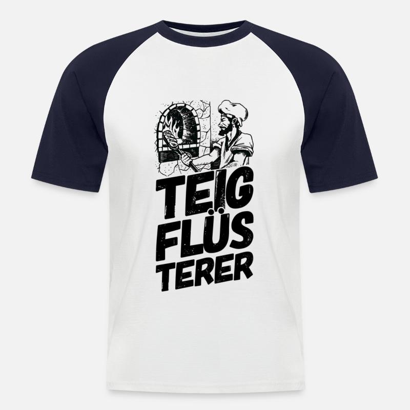 Bäcker Bäckerei Backwaren Backen - Männer Baseball-T-Shirt - Weiß/Navy