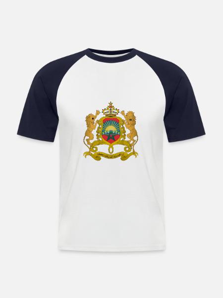 Kingdom of Morocco - Men's Baseball T-Shirt - white/navy