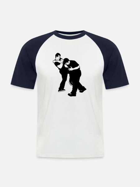 Krav Maga / Martial Arts / Self-Defense - Men's Baseball T-Shirt - white/navy