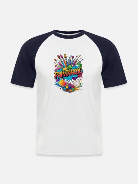 Painter Painting Child Gift - Men's Baseball T-Shirt - white/navy